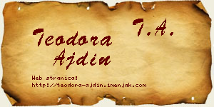 Teodora Ajdin vizit kartica